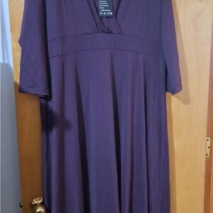 PoseShe Purple Maxi Dress 3X NWT Modest Empire Waist